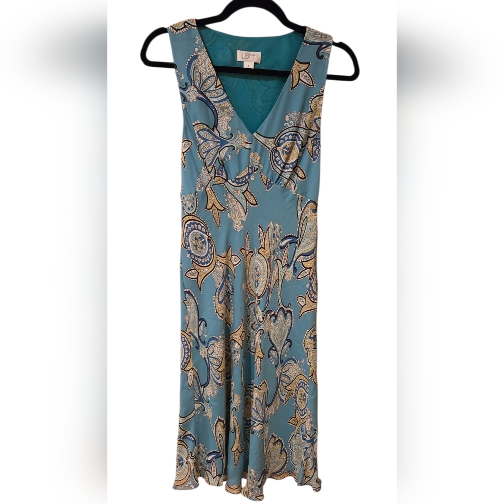 Ann Taylor Loft 100% Silk Sleeveless Dress Size 6